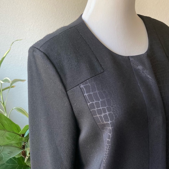 Laundry By Shelli Segal Black Polyester Rayon Long Blazer size 8 - Picture 5 of 16